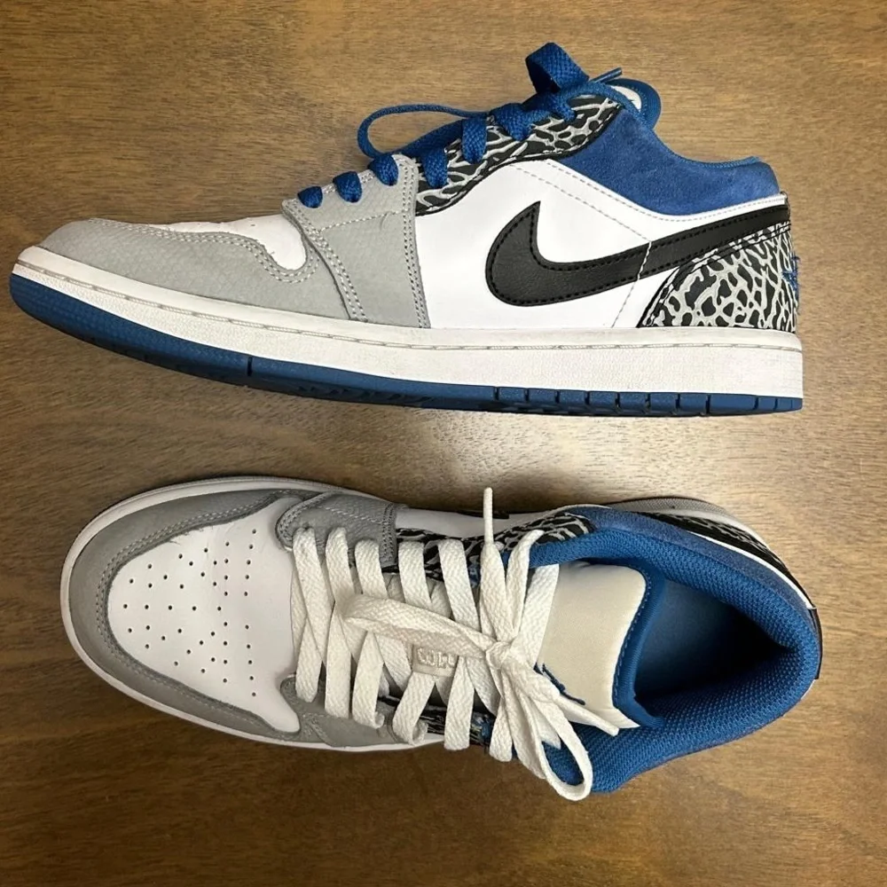 Nike Air Jordan 1 Low SE Retro Mens Size 8 US DM1199-140‎ True Blue Elephant
